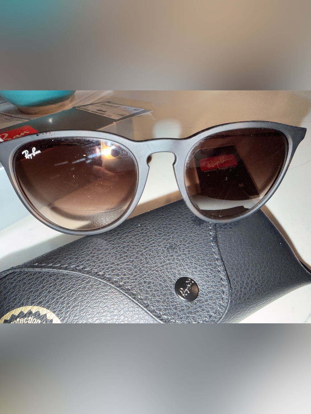 Ray-Ban Women’s Gray Frame with Brown Gradient Lenses Sunglasses